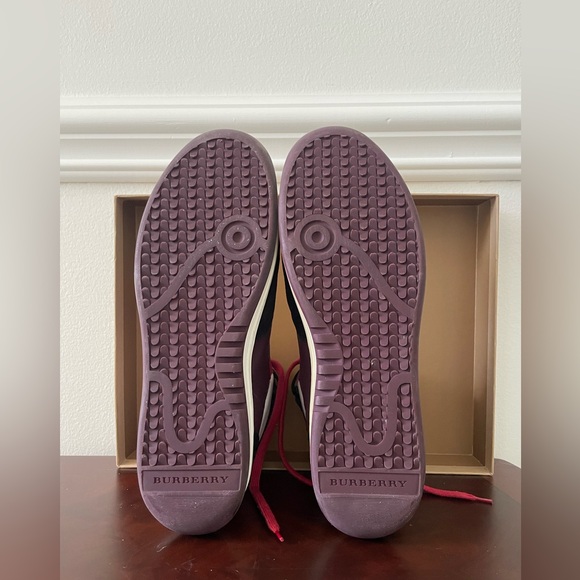 Burberry Multicolor Leather and Suede Dennis High Top Sneaker - Picture 7 of 13